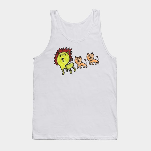 Three Lions Tank Top by WhitneyWooHoo